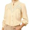 Allegra K Long Sleeve Button Down Shirt