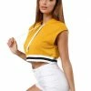 Allegra K Sleeveless Hooded Crop Tank Top Women