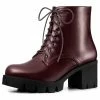 Allegra K Women's Platform Chunky Heel Combat Boots