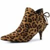 Allegra K Women's Pointed Toe Kitten Heel Ankle Booties Shoes 2 Allegra K Women's Pointed Toe Kitten Heel Ankle Booties Shoes