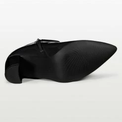 Allegra K Shoes Women's Pointed Toe Zip Chunky Heels Ankle Boots