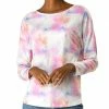 Allegra K Women's Spring Colorful Long Sleeve Colorblock Print Tops Tie-Dye T-Shirts 2 Allegra K Women's Spring Colorful Long Sleeve Colorblock Print Tops Tie-Dye T-Shirts