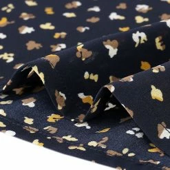 Allegra K Women's Printed Tie V Neck Short Sleeves Straight Loose Blouse Top