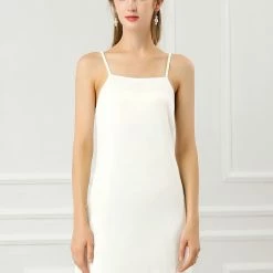 Allegra K Women's Lace Floral Round Neck Scalloped Hem Semi Sheer A-Line Dress