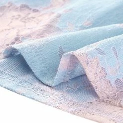 Allegra K Women's Sleeveless A-Line Elegant Ruffle Hem Floral Lace Dress