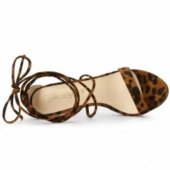 Allegra K Women's Platform Stiletto Heels Lace Up Sandals Shoes