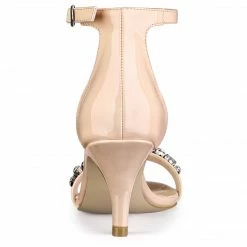 Allegra K Women's Rhinestone Ankle Strap Stiletto Heel Sandals Shoes