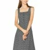 Allegra K Women's Sleeveless Square Neck A-Line Houndstooth Print Dress 2 Allegra K Women's Sleeveless Square Neck A-Line Houndstooth Print Dress