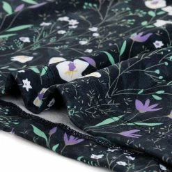 Allegra K Women's Cute Ruffled Floral Print Elastic Waist V-Neck Short Sleeve A-Line Spring Midi Dress