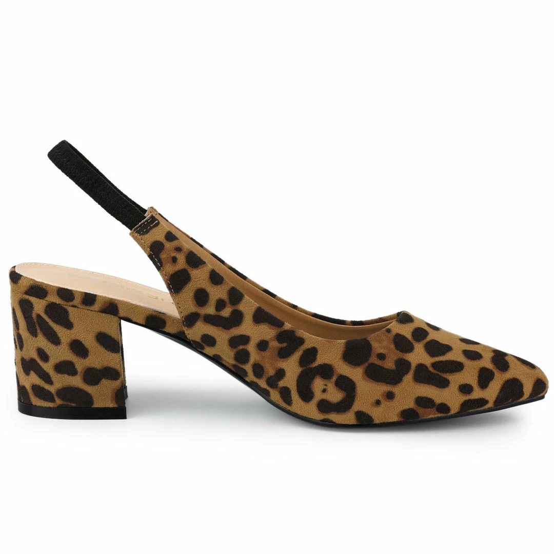 Allegra K Shoes Women's Pointed Toe Block Heel Pumps Slingback Heels 8 Allegra K Shoes Women's Pointed Toe Block Heel Pumps Slingback Heels