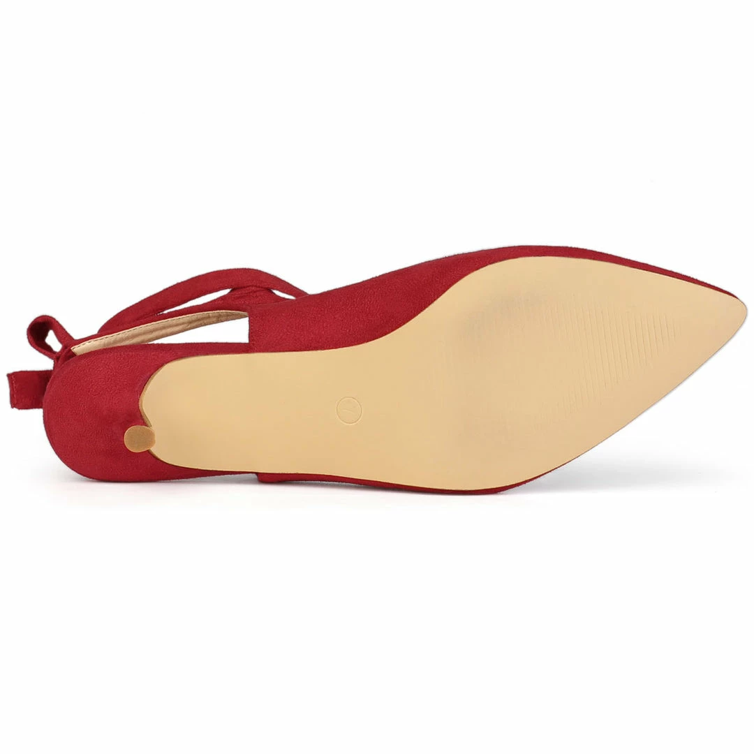 Allegra K Women's Point Toe Kitten Heels Lace Up Pumps Shoes 7 Allegra K Women's Point Toe Kitten Heels Lace Up Pumps Shoes