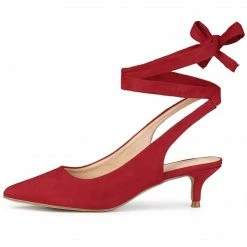 Allegra K Women's Point Toe Kitten Heels Lace Up Pumps Shoes 29 Allegra K Women's Point Toe Kitten Heels Lace Up Pumps Shoes