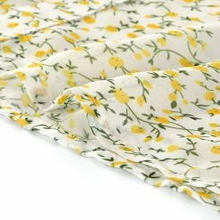 Allegra K Women's Floral Printed Ruffles Cap Sleeve Chiffon Blouse Top