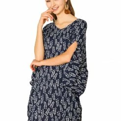 Allegra K Women's Cotton Dresses Bat Short Sleeves Tunic Oversized Mini Dress