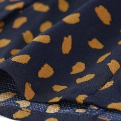 Allegra K Women's Ruffles Sleeve V Neck Button Up Polka Dot Print Blouse Top