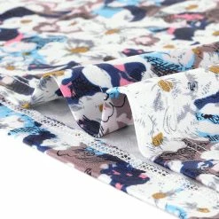 Allegra K Women's Floral Short Sleeve Back V Neck Lace Trim Casual Tee T-Shirt 19 Allegra K Women's Floral Short Sleeve Back V Neck Lace Trim Casual Tee T-Shirt