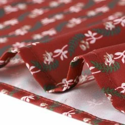 Allegra K Women's Floral Leaf Print Ruffle Neck Smocked Cuff Short Flare Dress