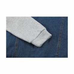 Allegra K Men's Hoodies Sweatshirt Jean Patchwork Sleeves Button Down Denim Jacket 21 Allegra K Men's Hoodies Sweatshirt Jean Patchwork Sleeves Button Down Denim Jacket