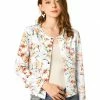 Allegra K Women's Spring Floral Printed Cardigan Long Sleeves Elegant Button Down Shirt Top