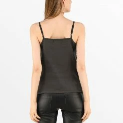 Allegra K Women's Summer Sequin Adjustable Spaghetti Strap Sleeveless V Neck Striped Cami Top