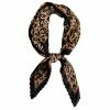 Allegra K Accessories Leopard Print Pleated Rhombus Scarf Neck Scarves Neckerchief For Women Lady