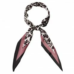 Allegra K Retro Animal Print Leopard Rhombus Rhombic Neck Scarf Neckerchief For Women
