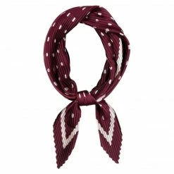 Allegra K 50s Pleated Neck Scarf For Women Rhombus Handkerchief Polka Dot Bandana Hair Wraps Headbands