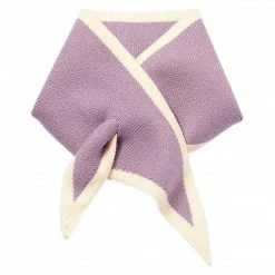 Allegra K Accessories Contrast Color Triangle Neck Scarves Knit Scarf Neckerchief Winter Shawl For Women