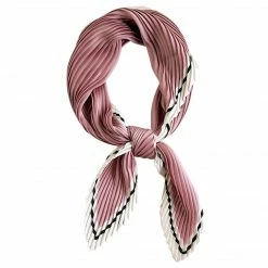 Allegra K Accessories Women Pleated Rhombus Rhombic Scarf Scarves Head Ribbon Bandana Solid Color