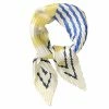 Allegra K Crinkle Pleated Stripe Rhombus Neck Scarf Crumple Neckerchief For Women