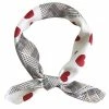 Allegra K 50cm Women Love Heart Silky Square Scarves Kerchief Neck Hair Scrunchies Scarf Neckerchief