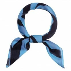 Allegra K 50cm Lightweight Zebra Stripe Pattern Square Neck Scarf Scarves Wrap Kerchief Neckerchief Bandana