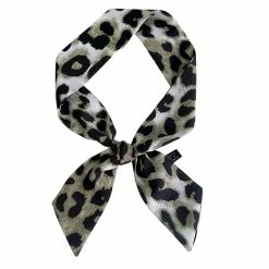 Allegra K Accessories Leopard Animal Print Pattern Skinny Scarf Long Neck Scarves Headband For Women