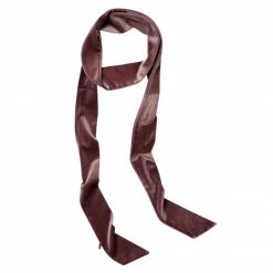 Allegra K Women Vintage Velvet Skinny Neck Scarves Solid Color Long Neckerchief Hairband Narrow Waistband
