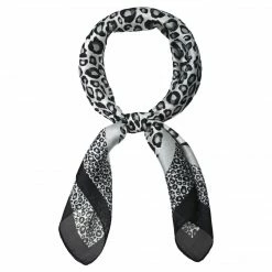 Allegra K Scarves & Shawls 70cm Animal Leopard Print Silk Like Square Scarves Kerchief Neck Head Scarf Neckerchief Bandana