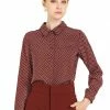 Allegra K Women's Plaid Collared Button Up Long Sleeve Office Work Shirt