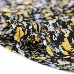 Allegra K Women's Vintage Puff Sleeve Button Down Back Contrast Color Floral Printed Blouse Top