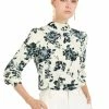 Allegra K Women's Tie Back Mock Neck Long Sleeve Floral Printed Blouse 2 Allegra K Women's Tie Back Mock Neck Long Sleeve Floral Printed Blouse