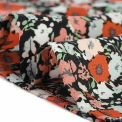 Allegra K Women's Floral Button Up Ruffle Stand Collar Long Sleeve Shirt 43 Allegra K Women's Floral Button Up Ruffle Stand Collar Long Sleeve Shirt