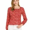 Allegra K Women's Square Neck Elegant Vintage Floral Long Sleeves Tops 2 Allegra K Women's Square Neck Elegant Vintage Floral Long Sleeves Tops