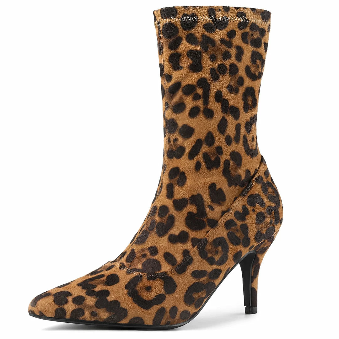 Allegra K Women's Pointy Toe Stiletto Heels Ankle Boots Shoes 3 Allegra K Women's Pointy Toe Stiletto Heels Ankle Boots Shoes