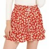 Allegra K Women's Ditsy Floral Faux Wrap Ruffle Hem A-Line Mini Skirt 1 Allegra K Women's Ditsy Floral Faux Wrap Ruffle Hem A-Line Mini Skirt