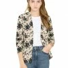 Allegra K Women's Floral Long Sleeve Casual Metallic Open Front Cardigan 1 Allegra K Women's Floral Long Sleeve Casual Metallic Open Front Cardigan