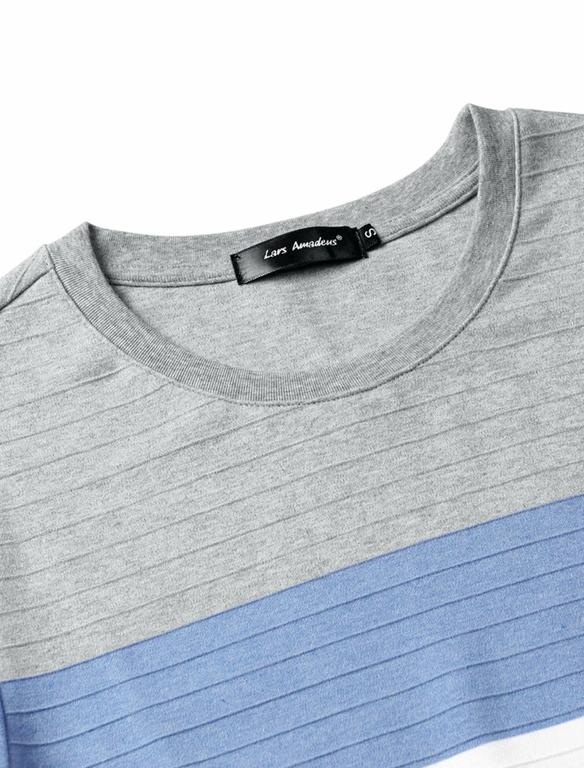 Allegra K Tops Men's Father's Day Basic Color Block Crew Neck Casual Pullover Long Sleeve Tees 6 Allegra K Tops Men's Father's Day Basic Color Block Crew Neck Casual Pullover Long Sleeve Tees