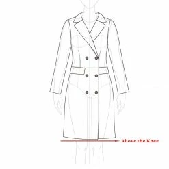Allegra K Women's Plaid Cardigan Notch Lapel Open Front Trench Pea Coat Outerwear With Belt