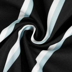 Allegra K Men's Summer Striped Shirts Short Sleeves Button Down Beach Color Block Shirt