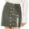 Allegra K Women's PU Faux Leather High Waist Short Casual Mini Skirt
