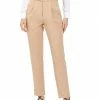 Allegra K Women's High Waist Pants With Belt Pockets Straight Leg Pant