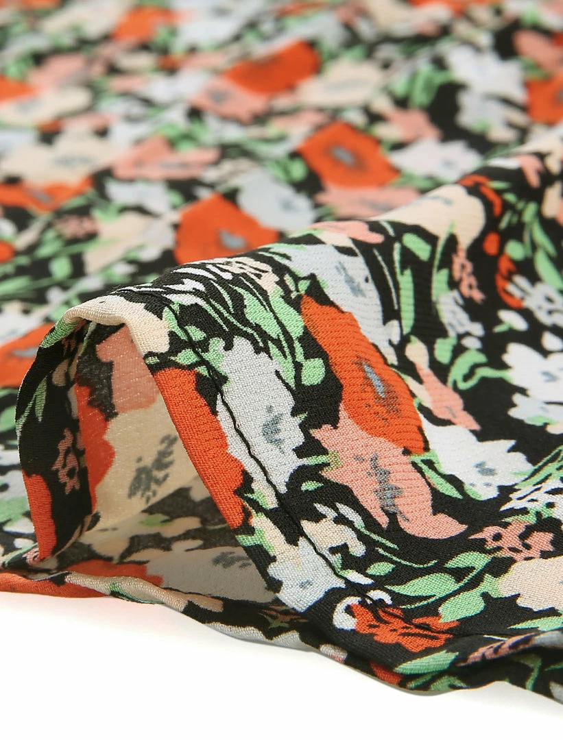 Allegra K Women's Button Half Placket Long Sleeve Mini Fit And Flare Floral Dress 8 Allegra K Women's Button Half Placket Long Sleeve Mini Fit And Flare Floral Dress