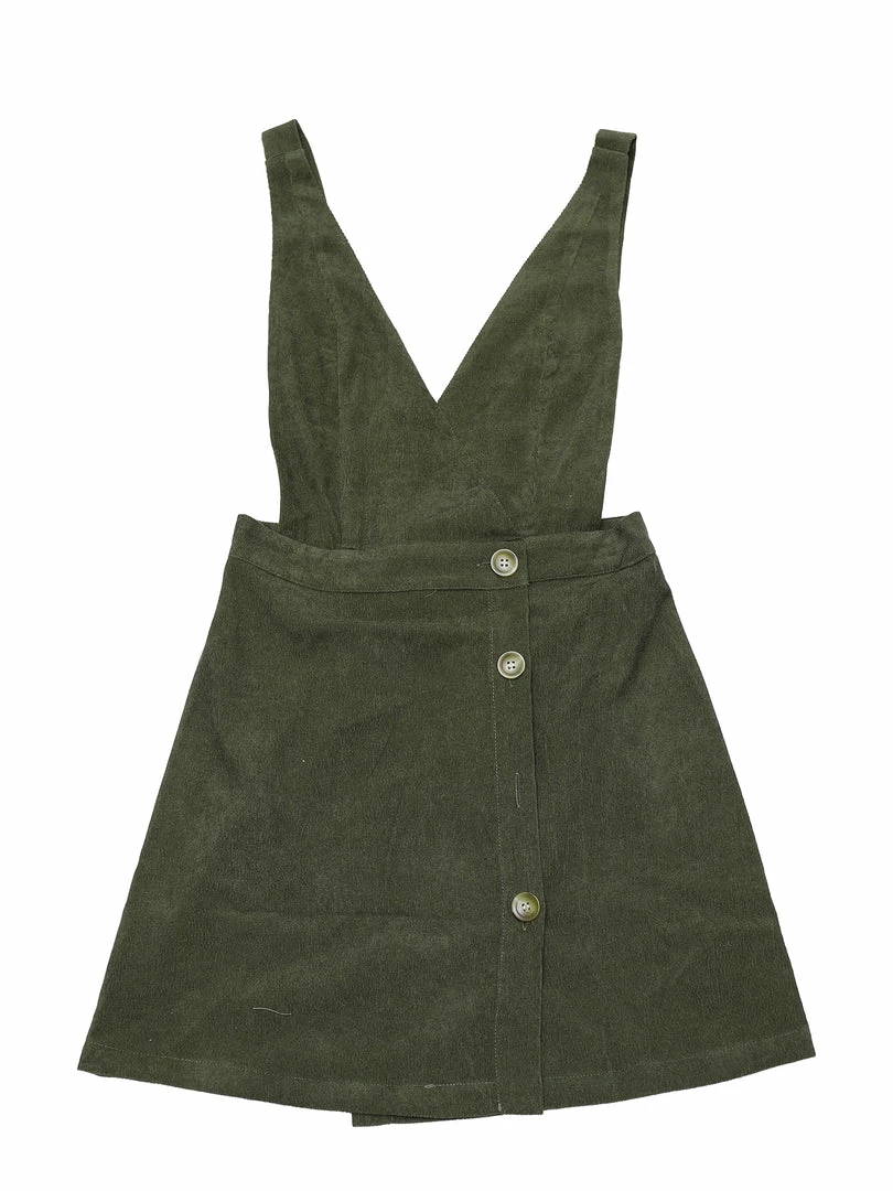 Allegra K Women's Corduroy Mini V Neck A-line Pinafore Bib Overall Dress 37 Allegra K Women's Corduroy Mini V Neck A-line Pinafore Bib Overall Dress